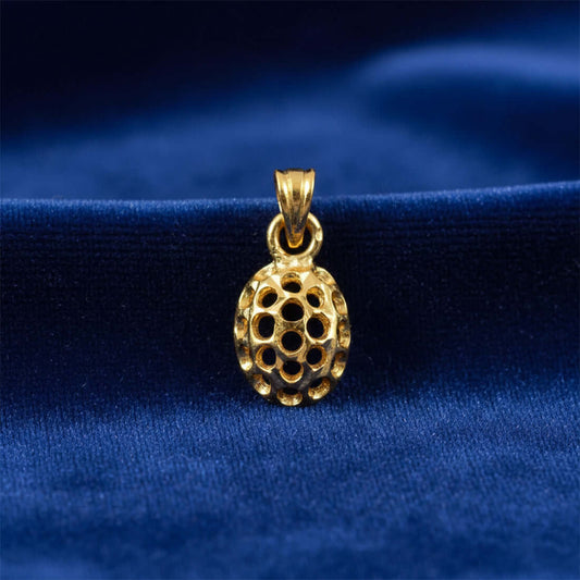 Micro gold plated little designer net pendant