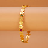 Sleek Lakshmi Kasu Multi-Colour Kemp Stone Bangle
