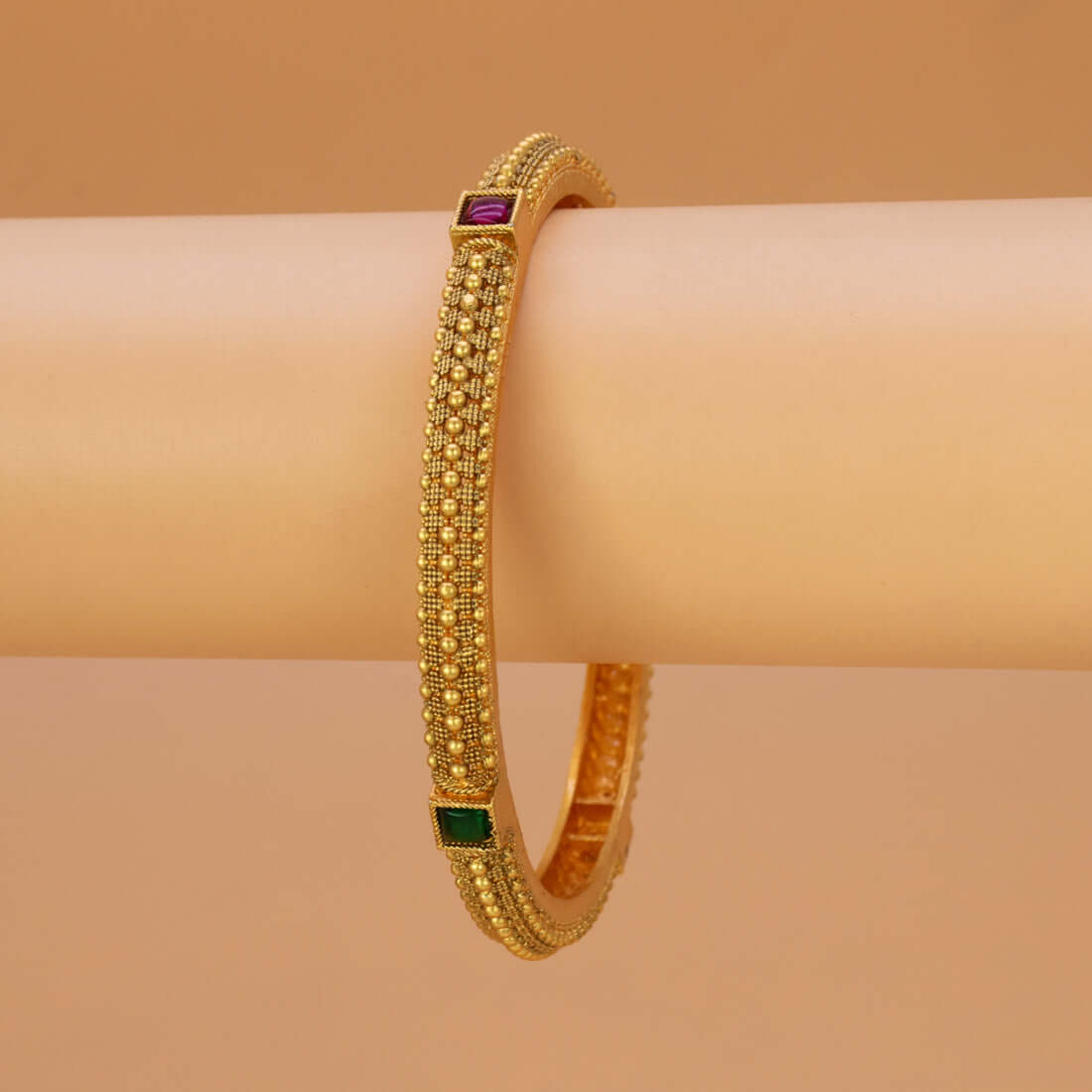 Antique Matte Multi-Colour Kemp Stone Bangle