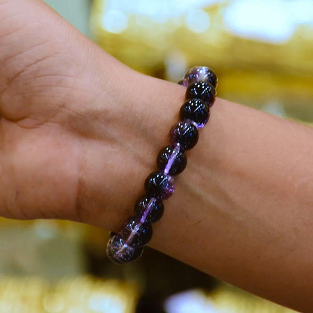 Multicolor-Crackle-Black-Crystal-Beaded-Bracelet