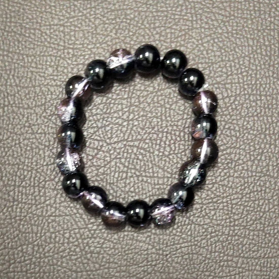 Multicolor-Crackle-Black-Crystal-Beaded-Bracelet