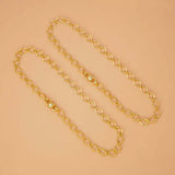 Delicate Gold-Plated Oval Link Anklets
