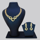 Party Wear Gold Plated CZ Stone Necklace Set