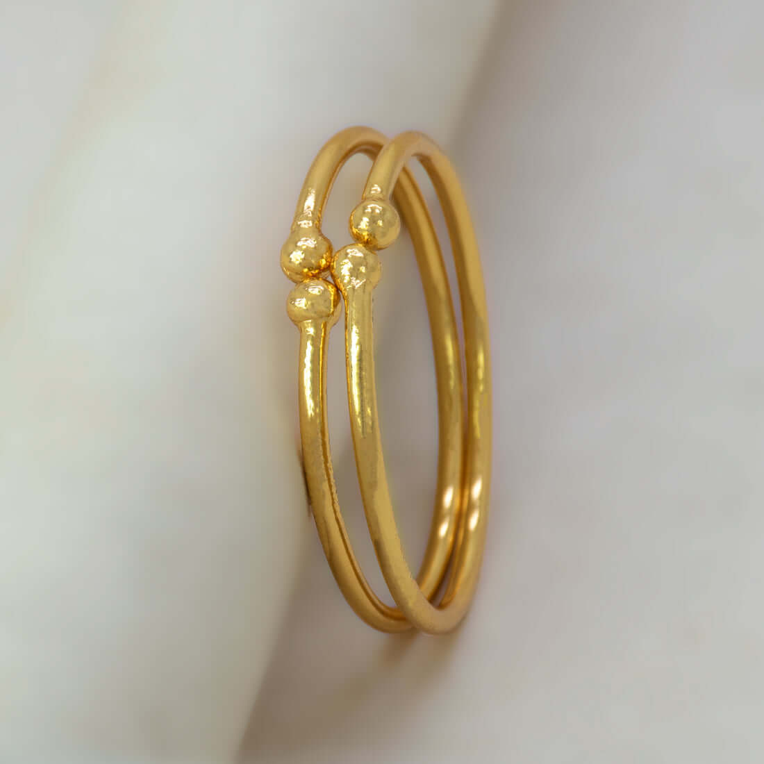 Cute Gold Plated Plain Open Baby Bangles
