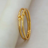 Cute Gold Plated Plain Open Baby Bangles