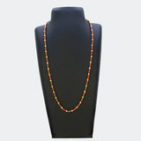 South Indian Coral Red and Golden Beaded Chain