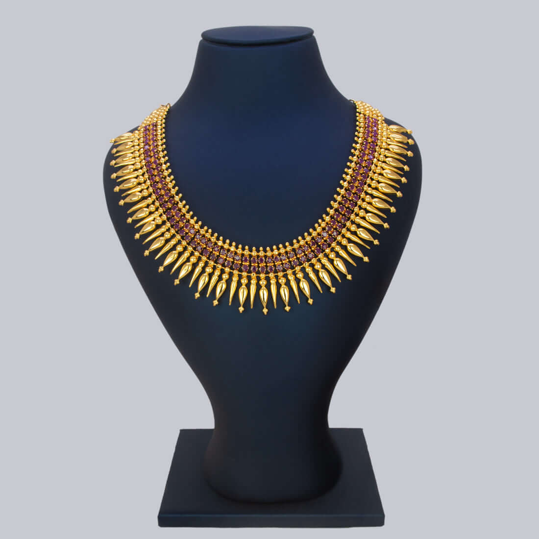Elegant Ruby Stone Traditional Jasmine Necklace