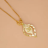 Elegant Gold Plated Om Thali Conch Shell Designer Pendant