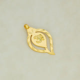 Elegant Gold Plated Om Thali Conch Shell Designer Pendant