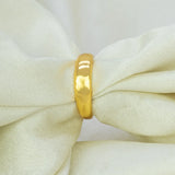 Classic Plain Gold-Plated Dome Band Ring