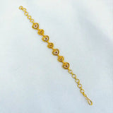 Simple Gold Plated Stone Bracelet-Multi