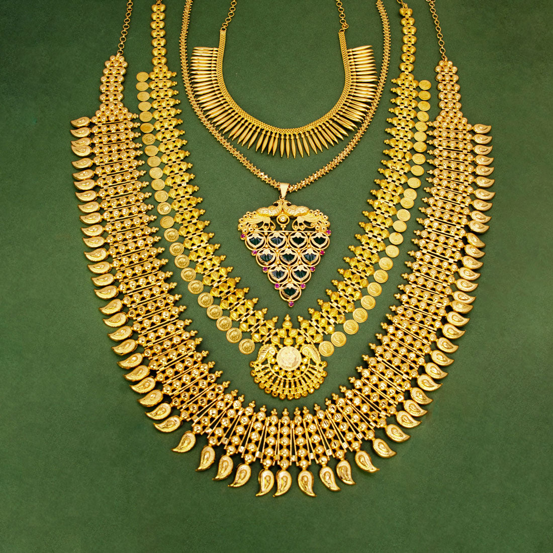 Kerala Traditional Gold Plated Bridal Jewellery Set