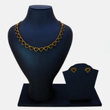 Victorian Antique Gold Stone Heart Necklace Set