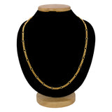 Stylish Gold Plated Figaro Link Unisex Sachin Chain