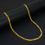 Stylish Gold Plated Figaro Link Unisex Sachin Chain