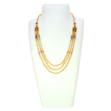 Stylish Gold Plated Designer Beads Layered Necklace