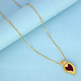 Traditional Small Gold Plated Mango Pendant Chain