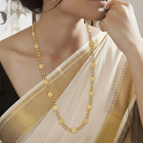 Traditional Gold Plated Lakshmi Cash Chain/ Kashu Manimala