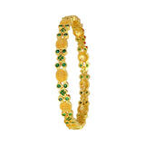ട്രെൻഡി ഗോൾഡ് പ്ലേറ്റഡ് ഡിസൈനർ സ്റ്റോൺ വള 