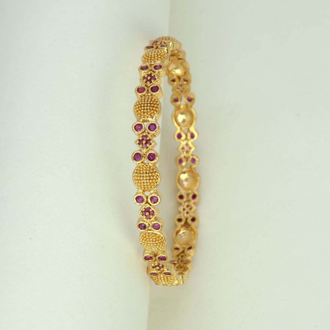 Trendy Gold Plated Designer Stone Bangle