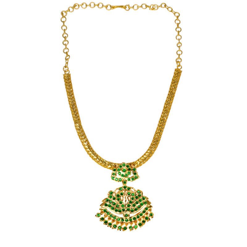 Alluring Gold Plated Adial Stone Pendant Necklace - KSupreme