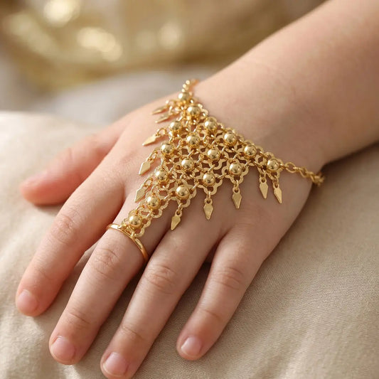 Alluring Gold Plated Finger Ring Set For Kids