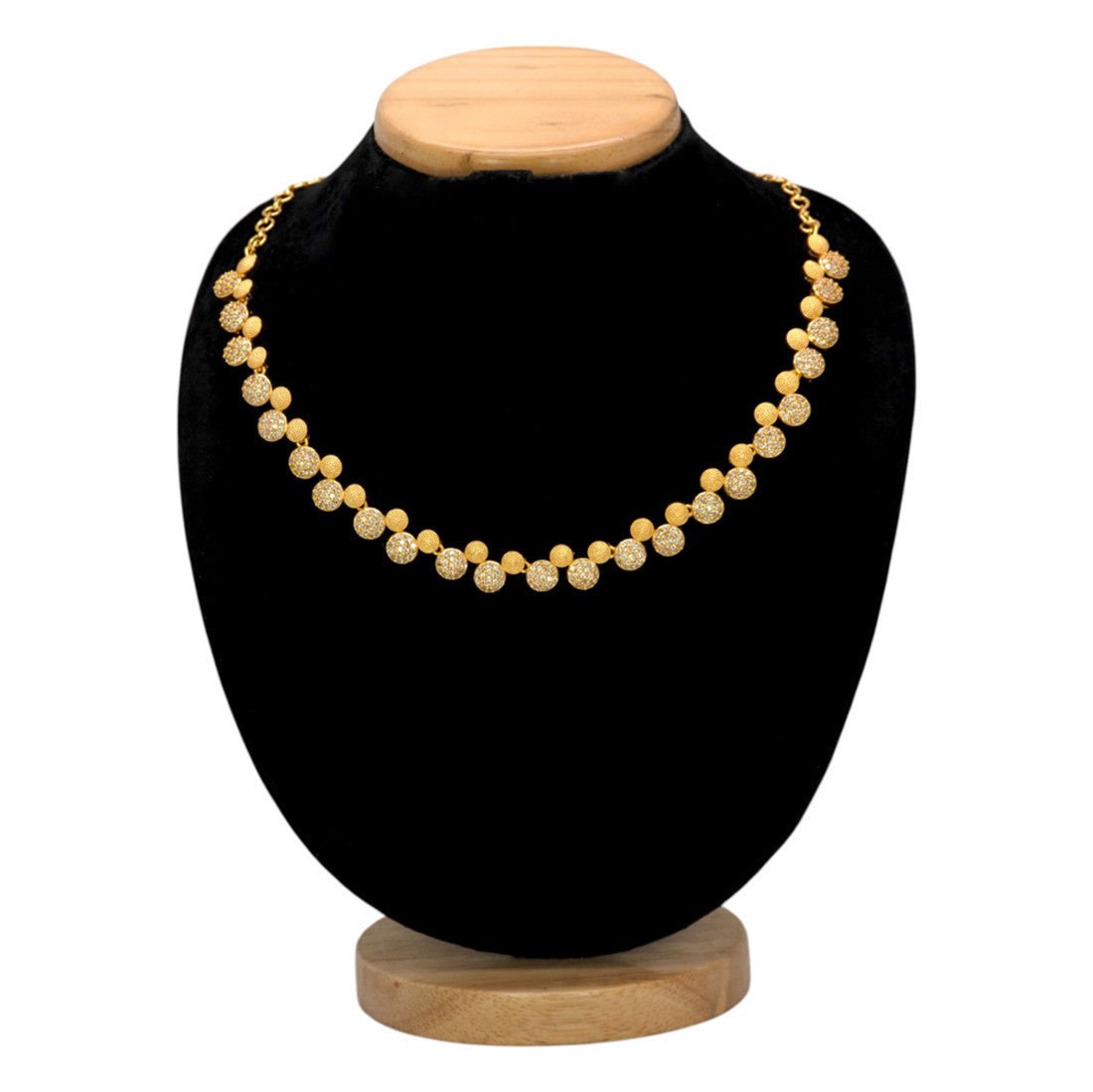 Alluring Round Gold Plated Jaipur Stone Necklace - K Supreme