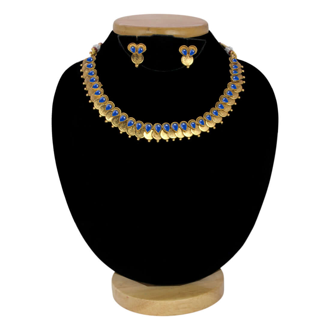 Antique Kemp Teardrop Lakshmi Coin Necklace Set - K Supreme
