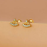 Charming Gold Plated CZ Second Studs - K Supreme