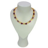 Charming Premium Fashion Square Ruby Heart Necklace