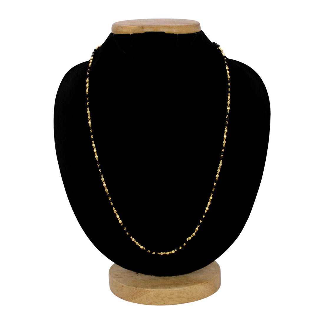 Classic Gold Plated Black Beads Mangalsutra Chain - K Supreme
