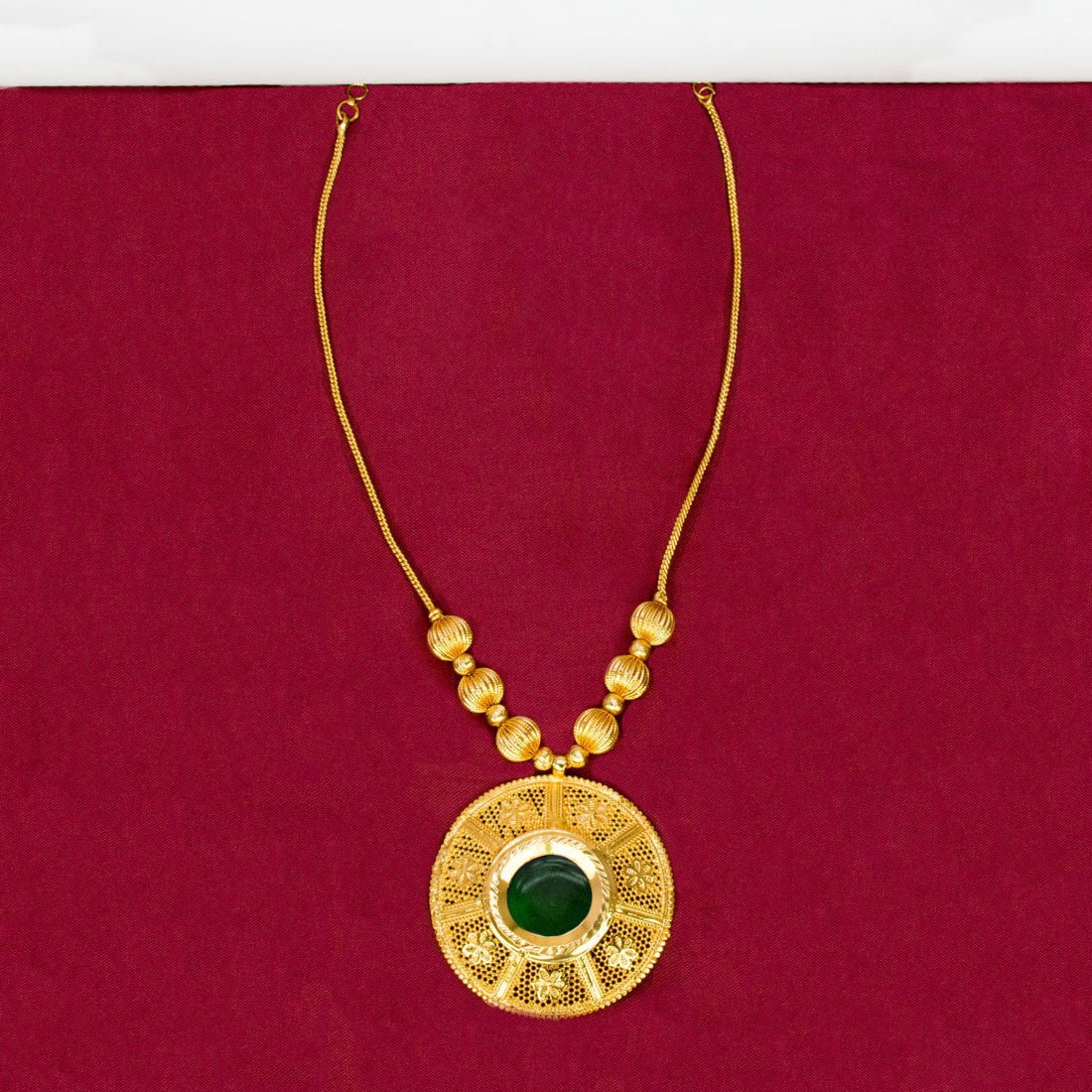 Classic Gold Plated Enamel Pendant Necklace - K Supreme
