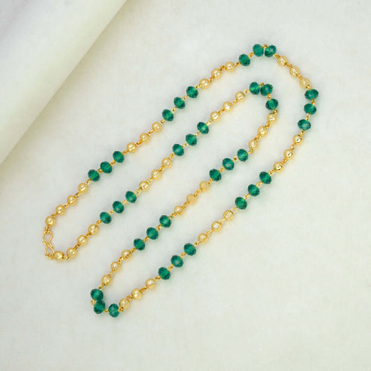 Classic Golden Beads Crystal Chain For Women - K Supreme