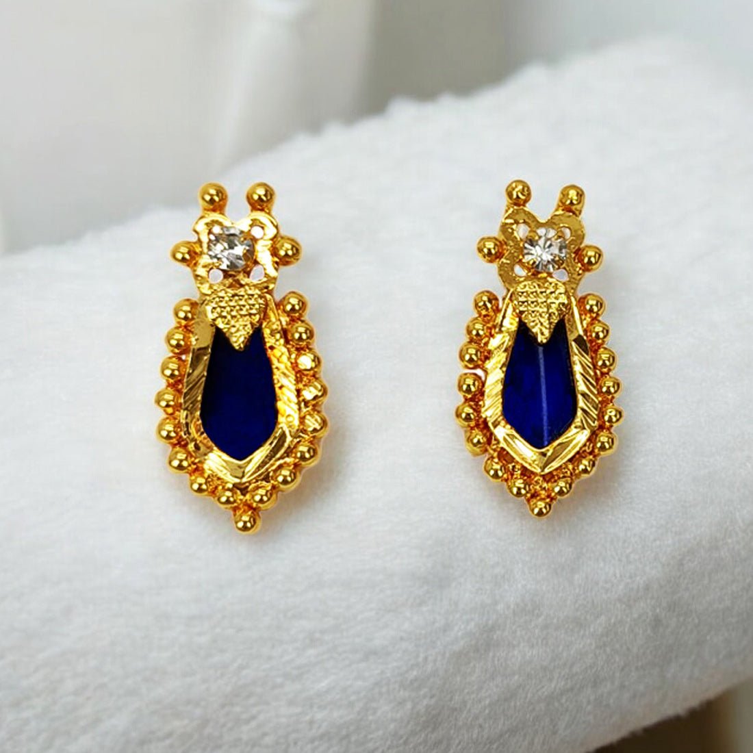 Classy Designer Nagapadam CZ Stone Ear Studs - KSupreme