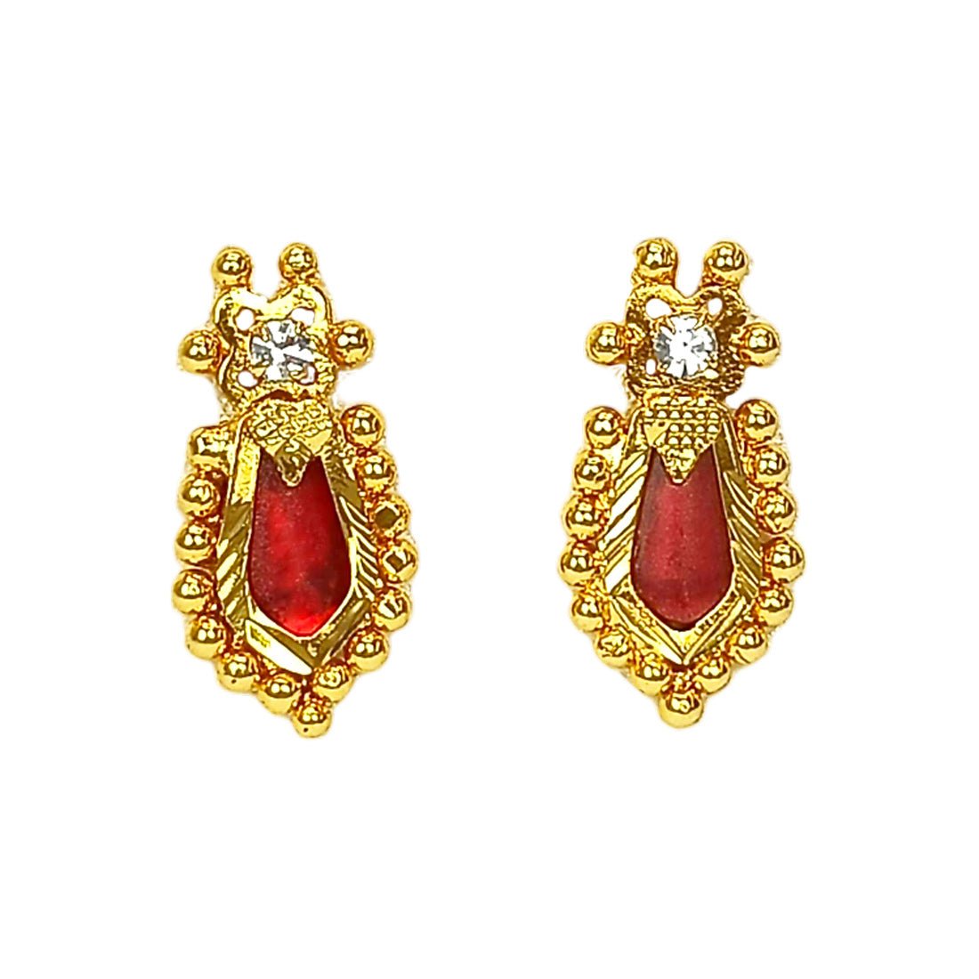 Classy Designer Nagapadam CZ Stone Ear Studs - KSupreme