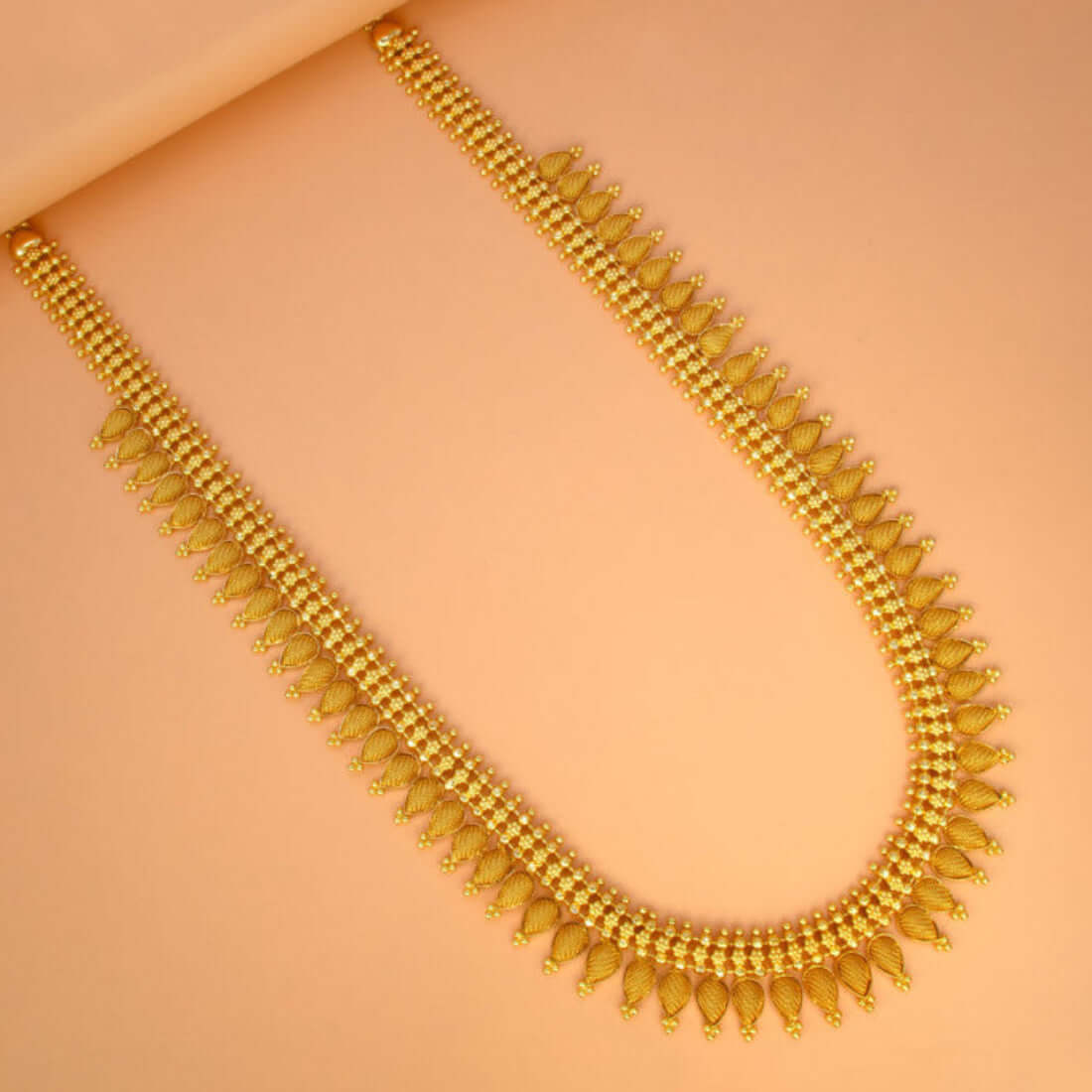 Gold-Plated Jasmine Bud Opera Necklace for Weddings