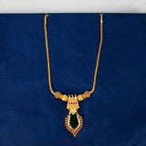 Classy Gold Plated Ruby Stones Nagapadam Pendant Necklace - KSupreme