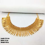 Contemporary Ruby Studded Jasmine Necklace - K Supreme