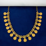Contemporary Semi - precious Stone matte Lakshmi Kasu Necklace - K Supreme