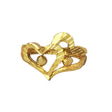 Cute Gold Plated Double Heart Finger Ring - K Supreme