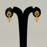 Cute Small Gold - Plated Red Stone Kids Jhumka Earrings - K Supreme