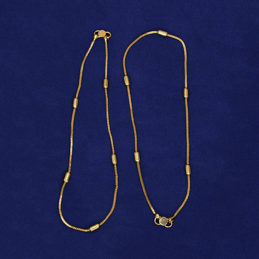 Cylindrical Design Delicate Gold Plated Anklets - KSupreme
