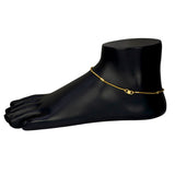 Cylindrical Design Delicate Gold Plated Anklets - KSupreme