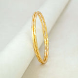Dashing Gold Plated Twisted Plain Bangles - K Supreme