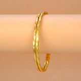 Dashing Gold Plated Twisted Plain Bangles - K Supreme
