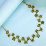 Dazzling Gold Plated Semi - precious Stone Necklace - K Supreme