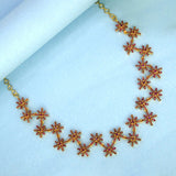 Dazzling Gold Plated Semi - precious Stone Necklace - K Supreme