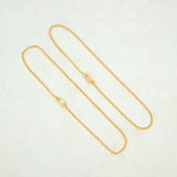 Delicate Very Thin Gold Plated Curb Link Chain Anklets - K Supreme