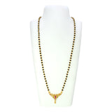 Designer Mangalsutra with Ruby Emerald Peacock Pendant