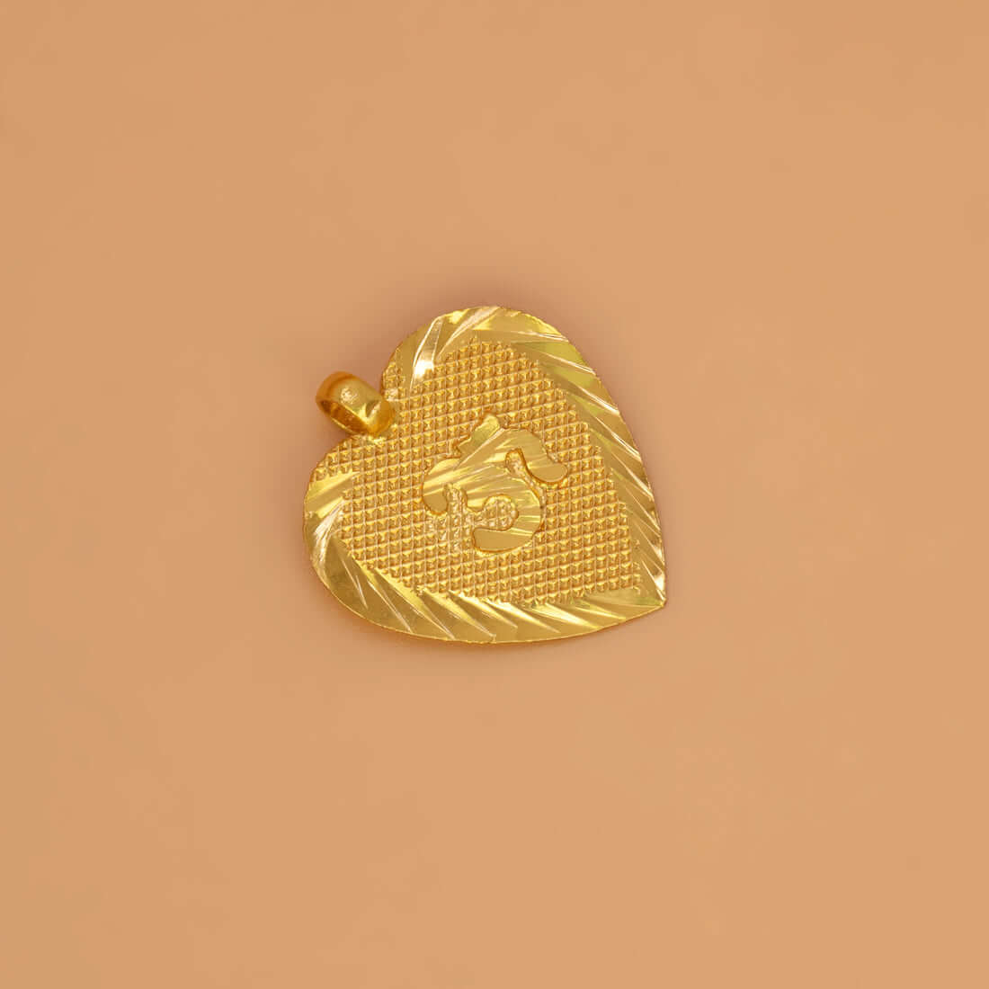 Designer Small Gold Plated Heart Om Thali Pendant - K Supreme